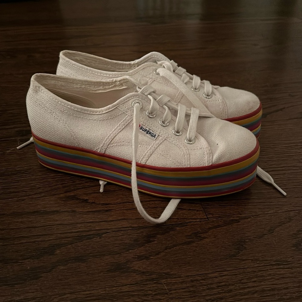 Supers platform rainbow sneakers